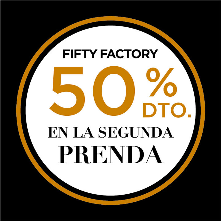 factor altura Dardos FIFTY FACTORY | 50% SEGUNDA PRENDA - Centro Comercial The Outlet Stores  Alicante
